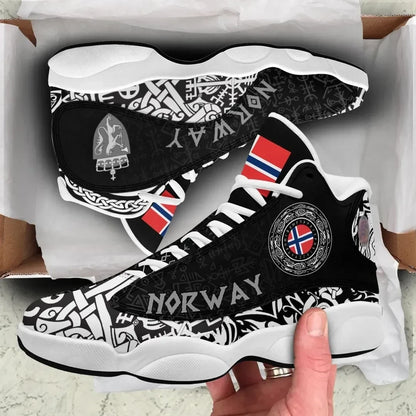 Norway Coat Of Arms High Top Sneakers Shoes