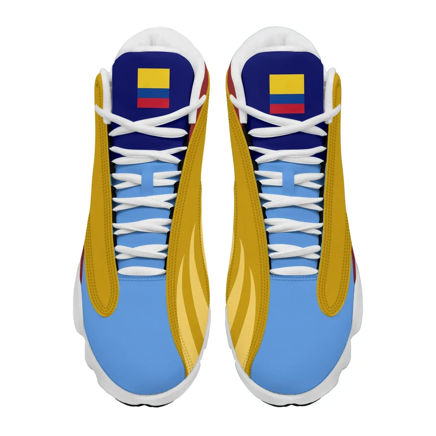 Colombia Flag High Top Sneakers Shoes Women's Men's