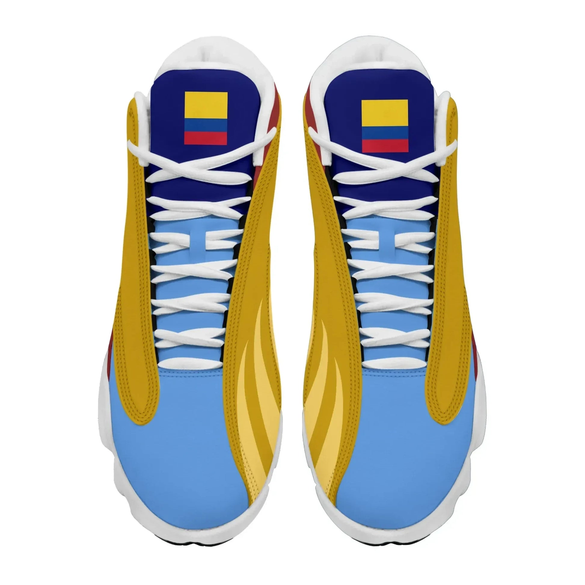 Colombia Flag High Top Sneakers Shoes Women's Men's