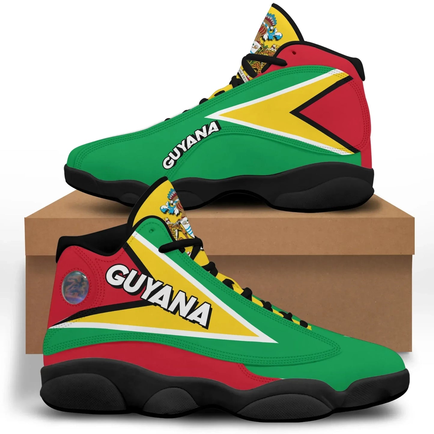 Guyana High Top Sneakers Shoes Women's Men's Special Flag