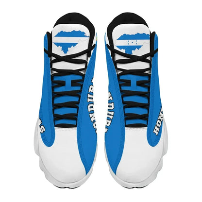 Honduras High Top Sneakers Shoes Flag and Coat of Arms