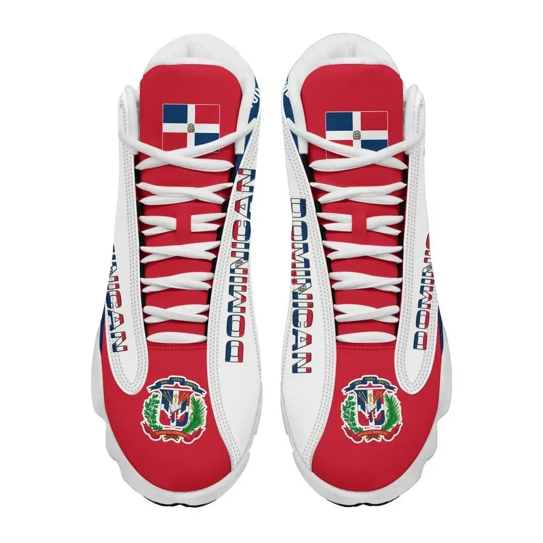 Dominican Republic Flag High Top Sneakers Shoes Women's Men's