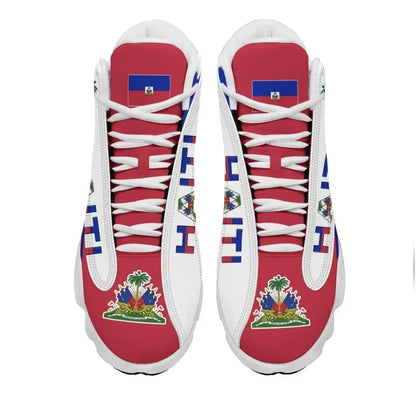 Haiti Flag High Top Sneakers Shoes Women's Men's
