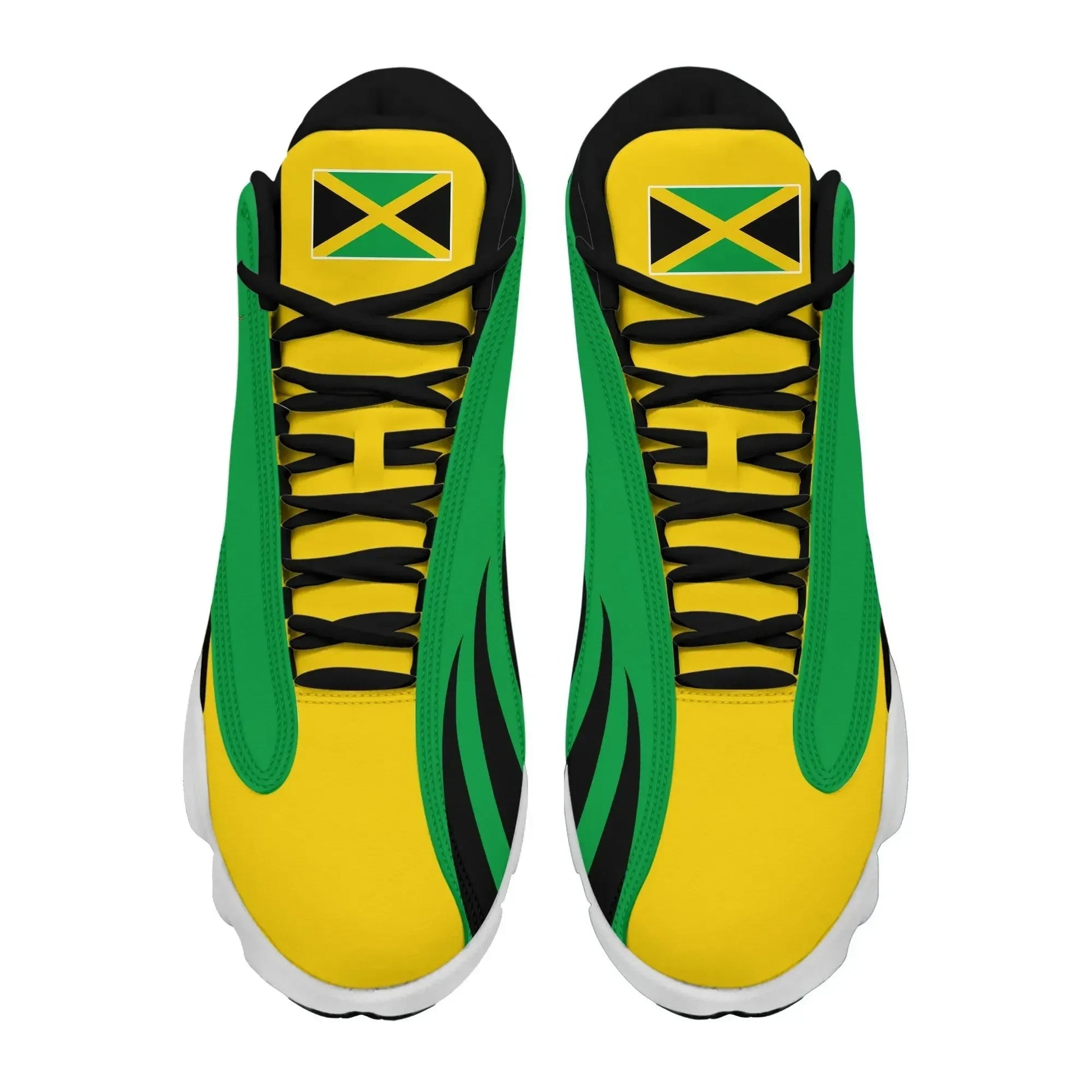 Jamaica Flag High Top Sneakers Women'S Men'S