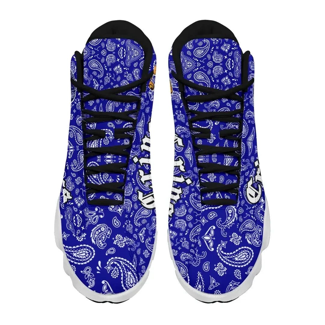 Crips Gang Skull High Top Sneakers Shoes