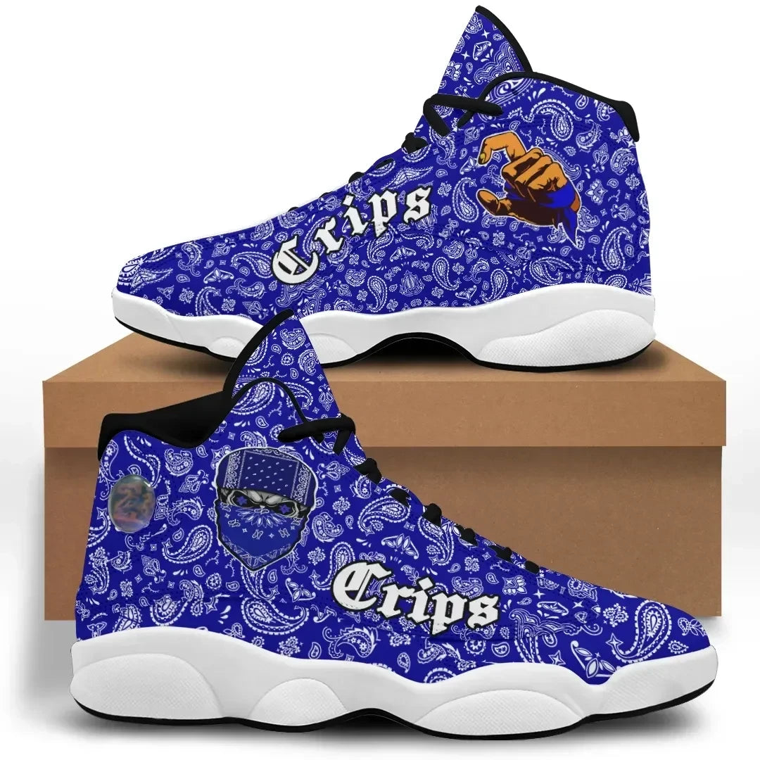 Crips Gang Skull High Top Sneakers Shoes