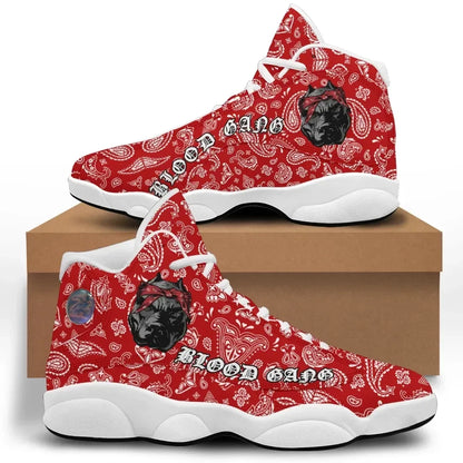Blood Gang Bulldog High Top Sneakers Shoes