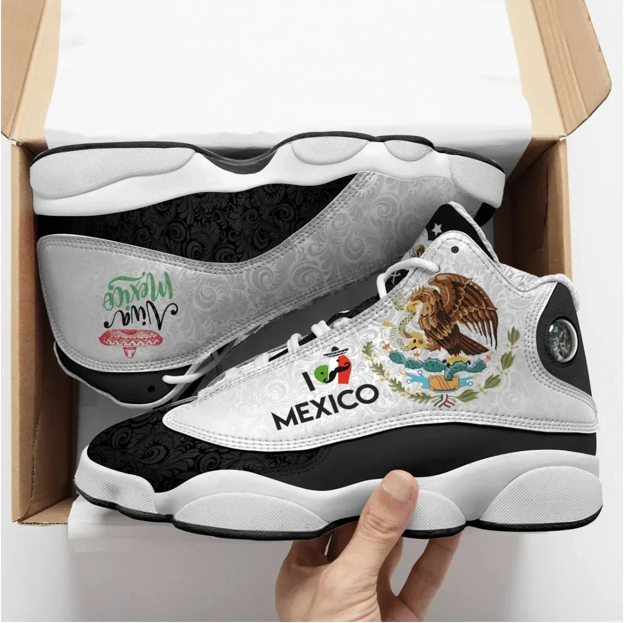 Mexico I Love High Top Sneakers Shoes Women's Men's