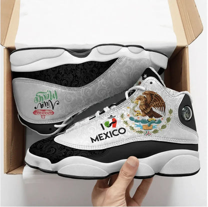 Mexico I Love High Top Sneakers Shoes Women's Men's