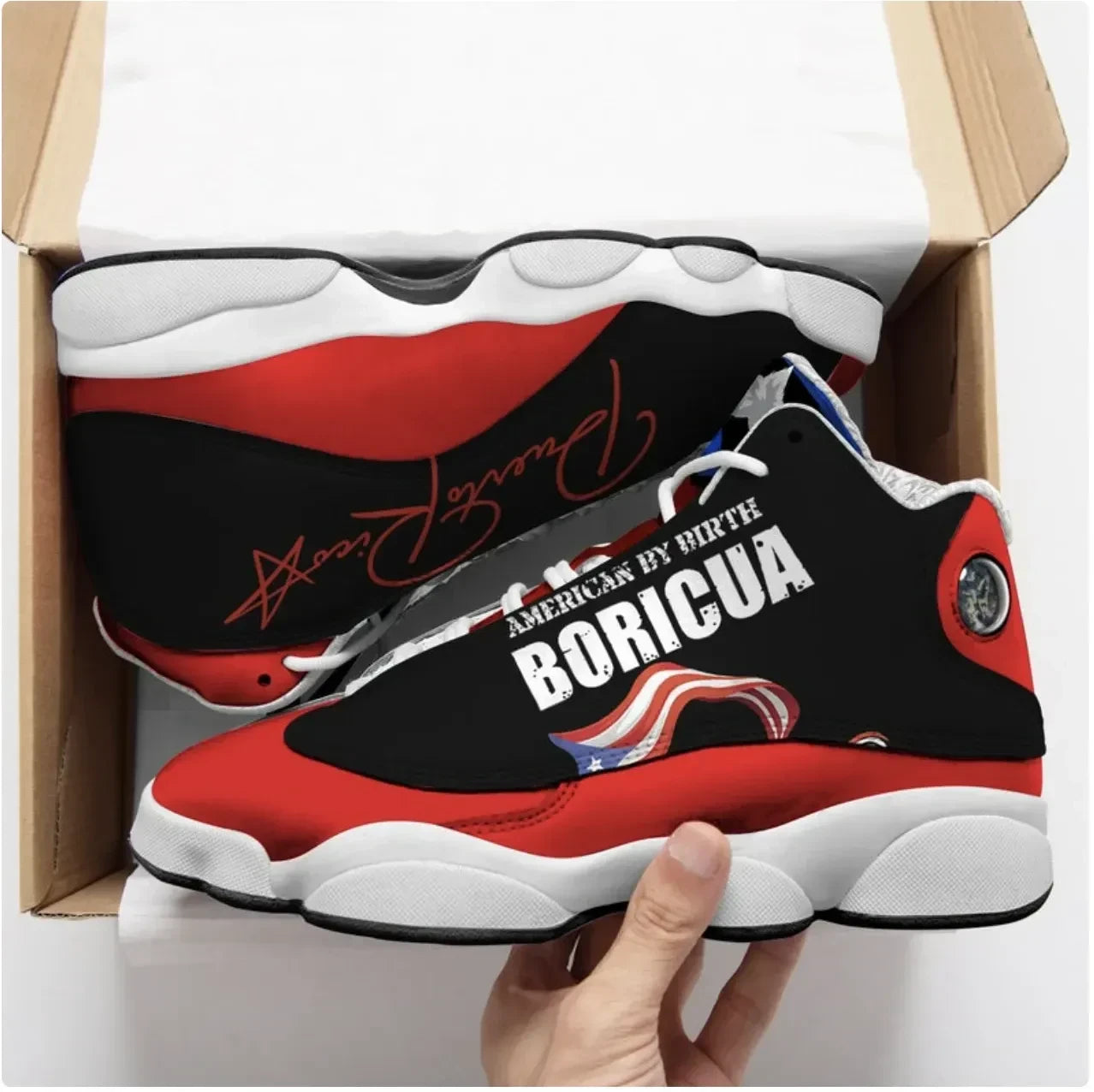 Puerto Rico Boricua High Top Sneakers Shoes Women's Men's