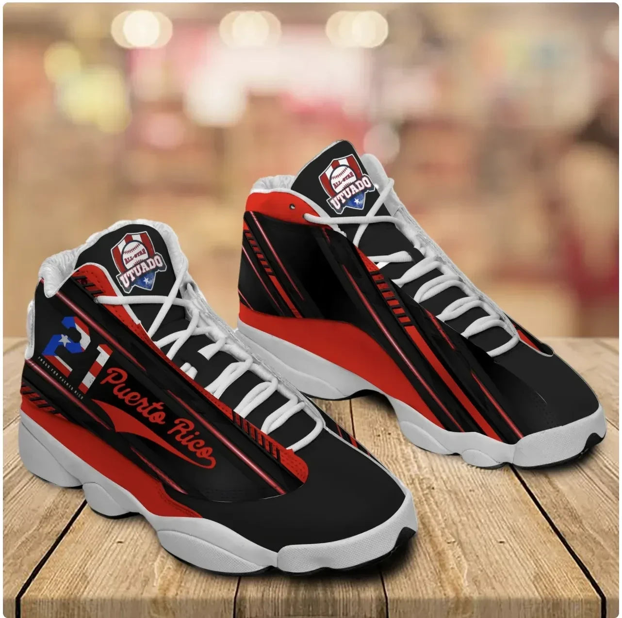 Puerto Rico 2021 High Top Sneakers Shoes Women's Men's