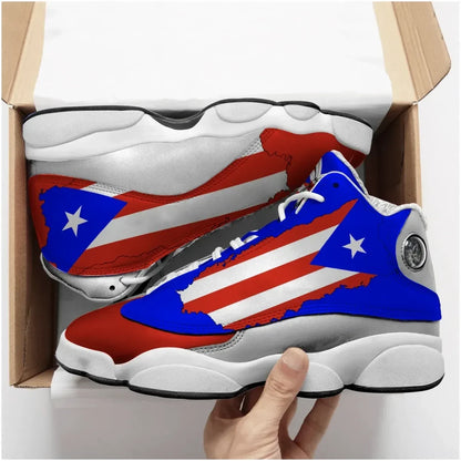 Puerto Rico Butterfly Flag High Top Sneakers Shoes Women's Men's