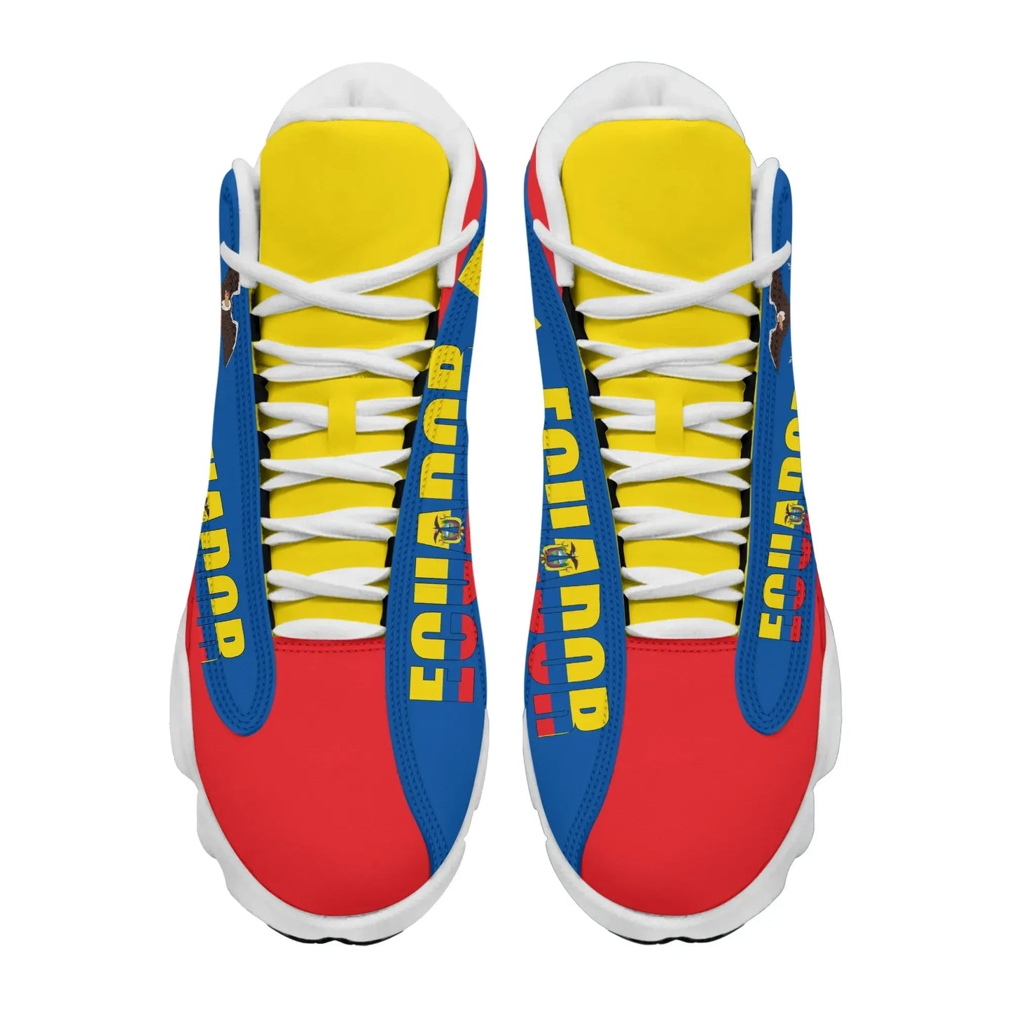 Ecuador Flag High Top Sneakers Shoes Women's Men's