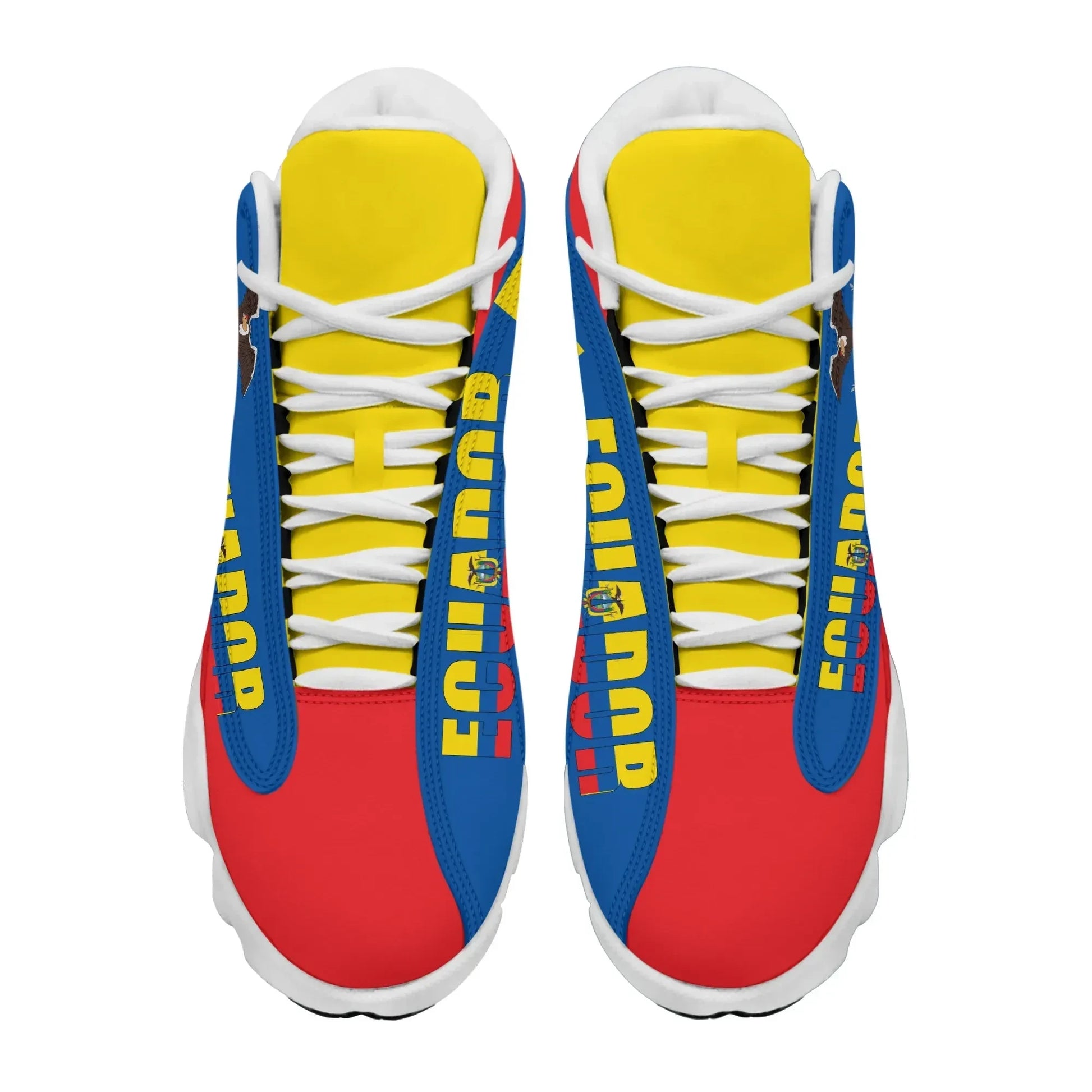 Ecuador Flag High Top Sneakers Shoes Women's Men's