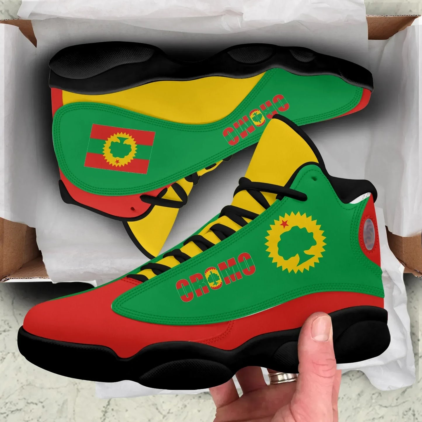 Oromo Flag High Top Sneakers Shoes Women's Men's