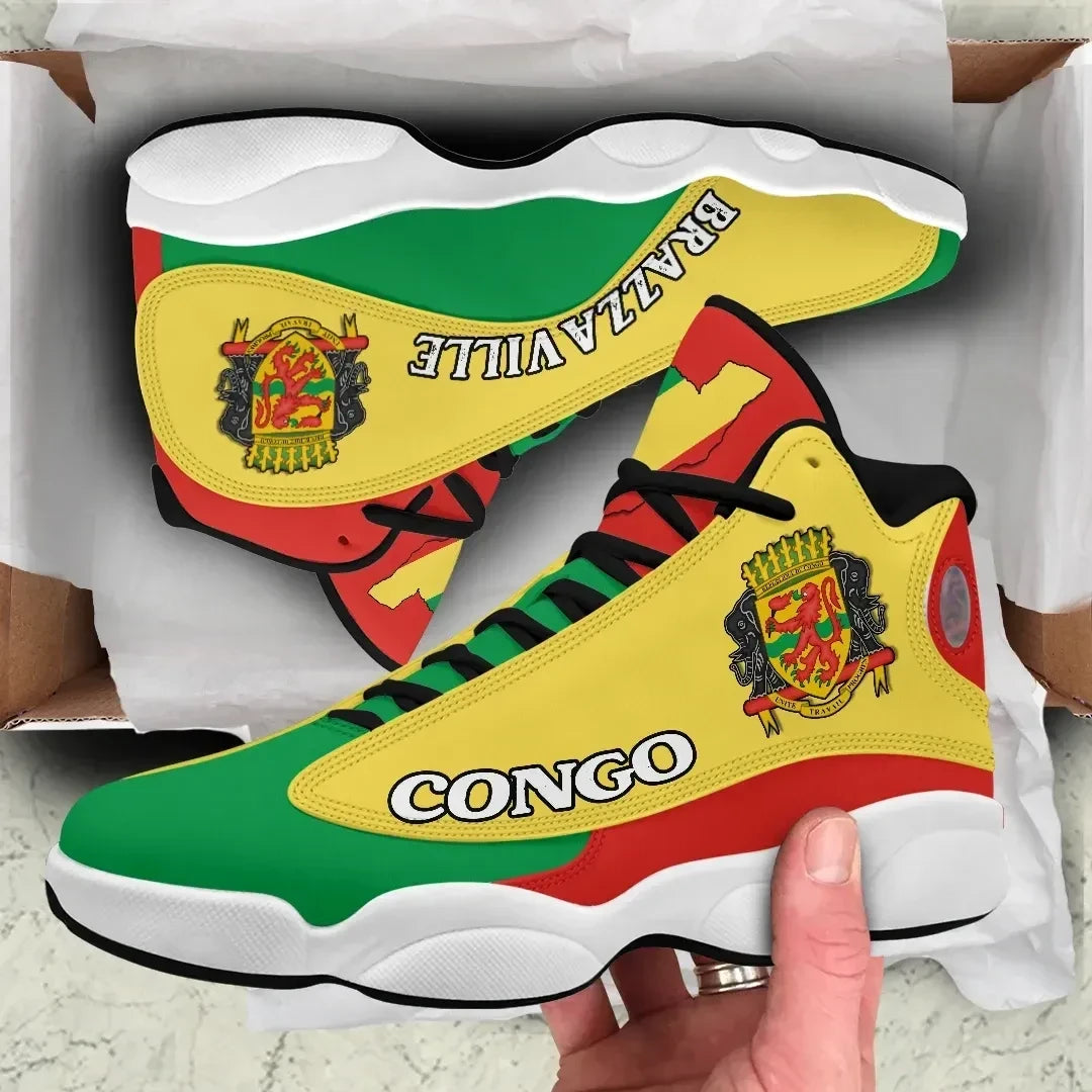 Republic Of The Congo High Top Sneakers Shoes