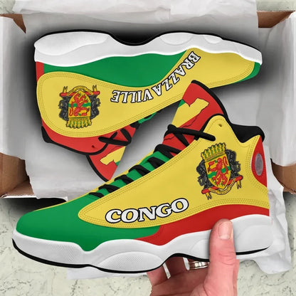Republic Of The Congo High Top Sneakers Shoes