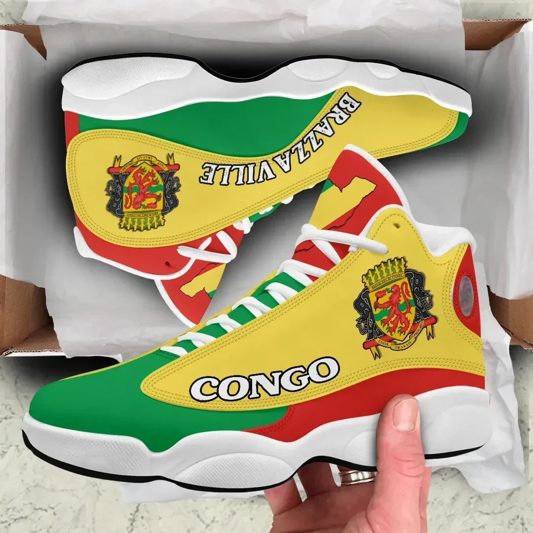 Republic Of The Congo High Top Sneakers Shoes