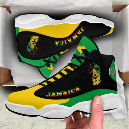 Jamaica Lion High Top Sneakers Shoes