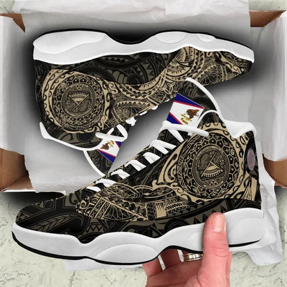 American Samoa Tattoo High Top Sneakers Shoes