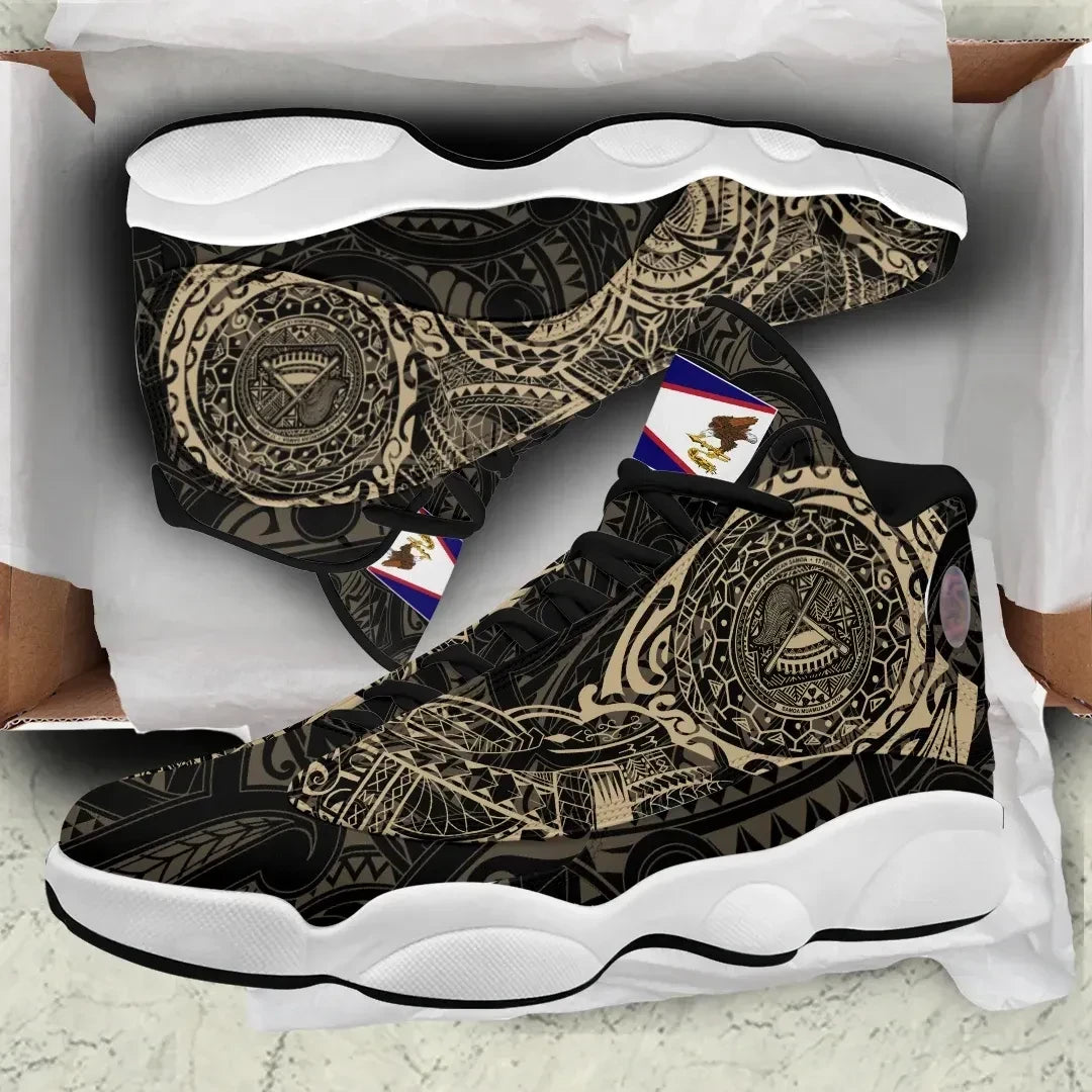 American Samoa Tattoo High Top Sneakers Shoes