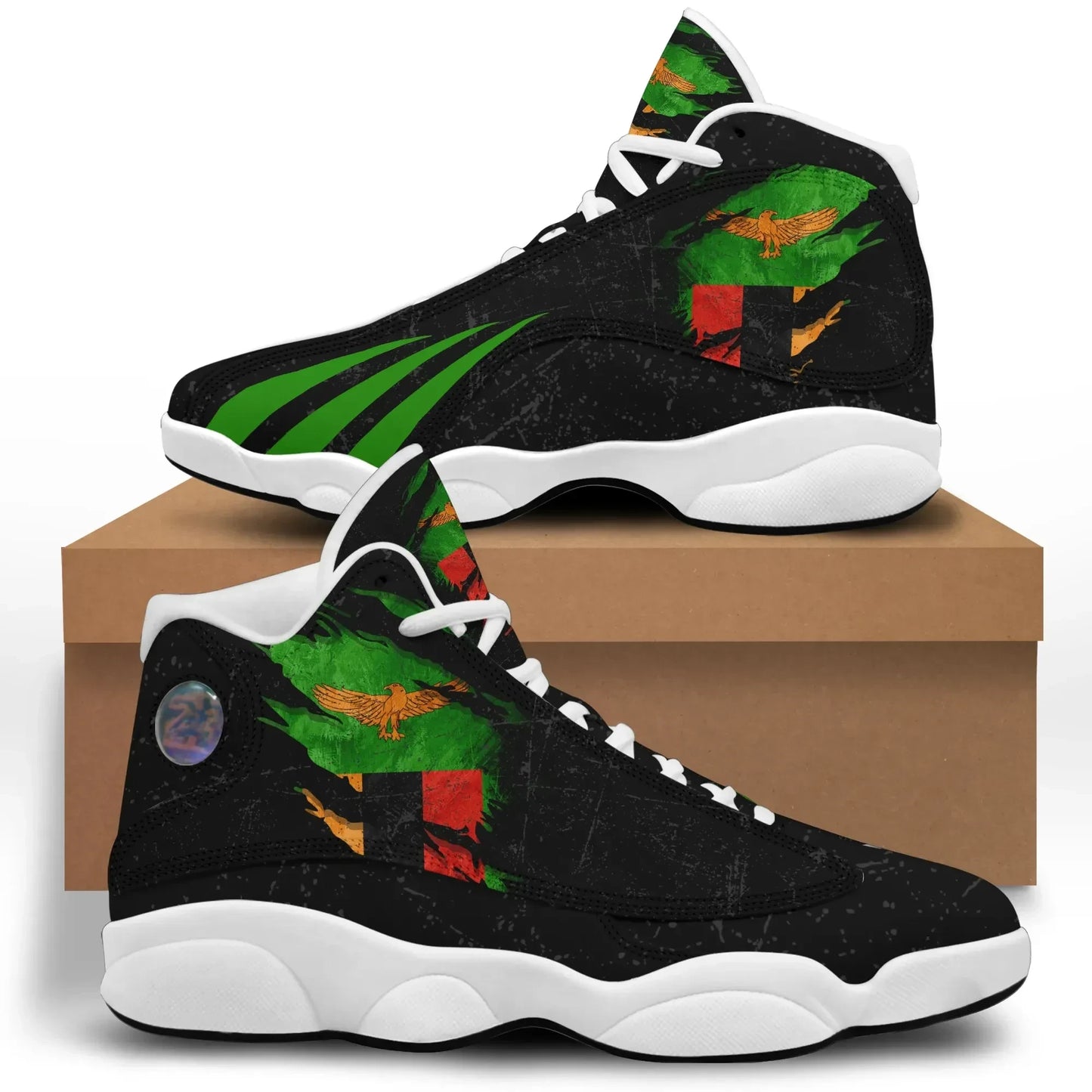 Zambia In Me High Top Sneakers Special Grunge Style