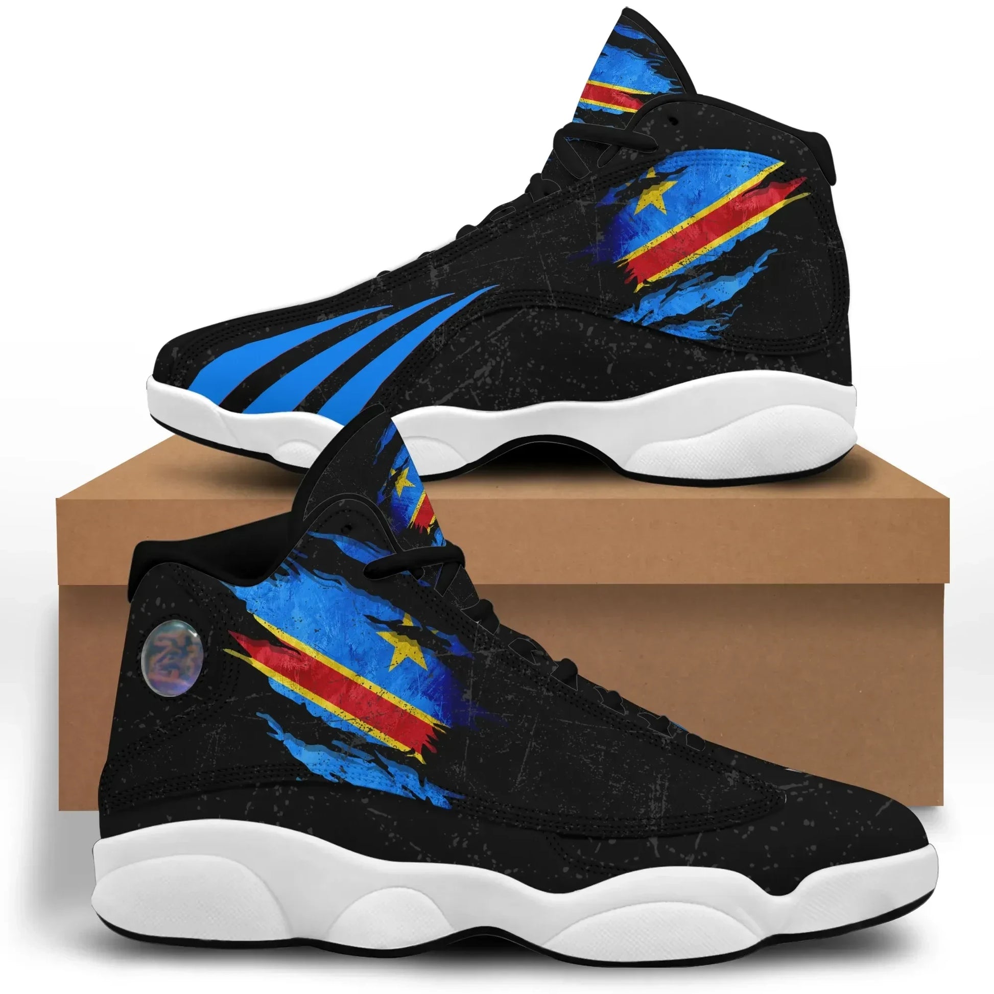 Democratic Republic Of The Congo In Me High Top Sneakers Special Grunge Style