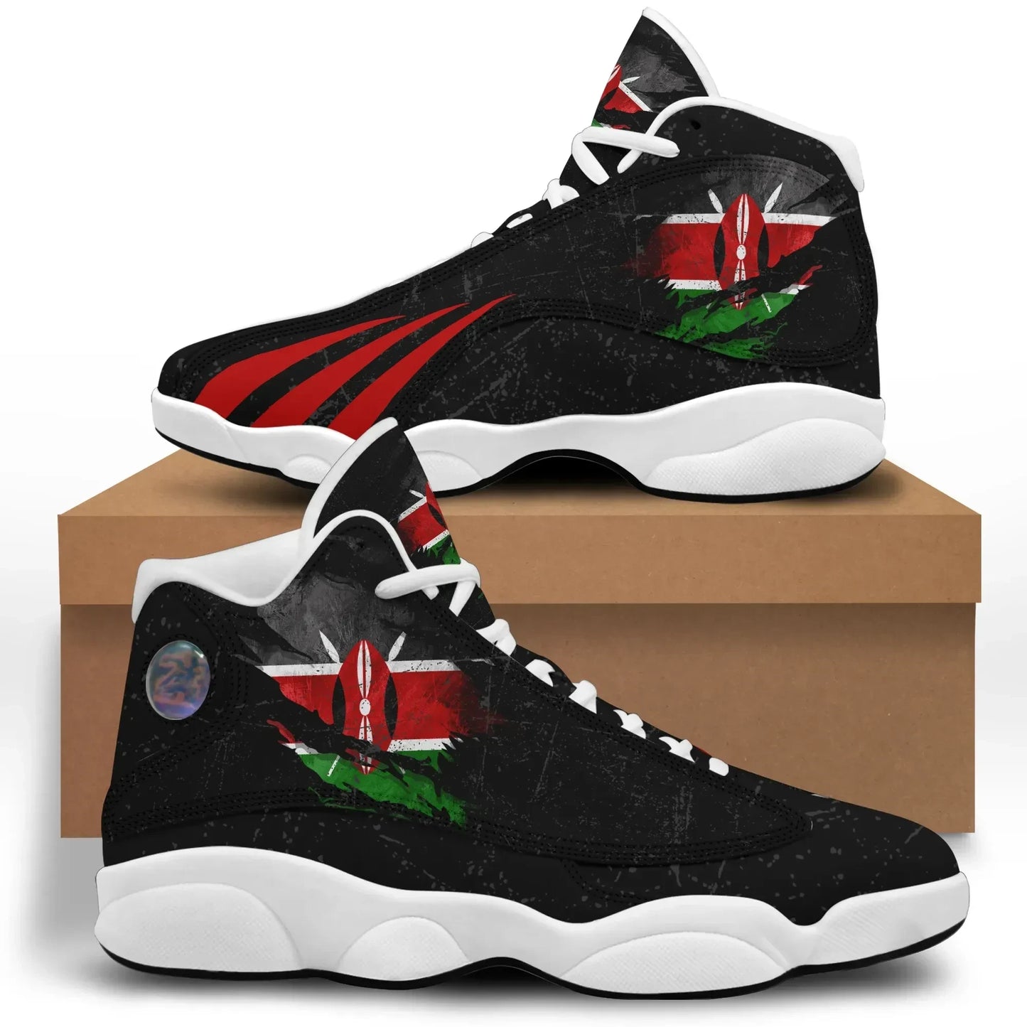 Kenya In Me High Top Sneakers Special Grunge Style