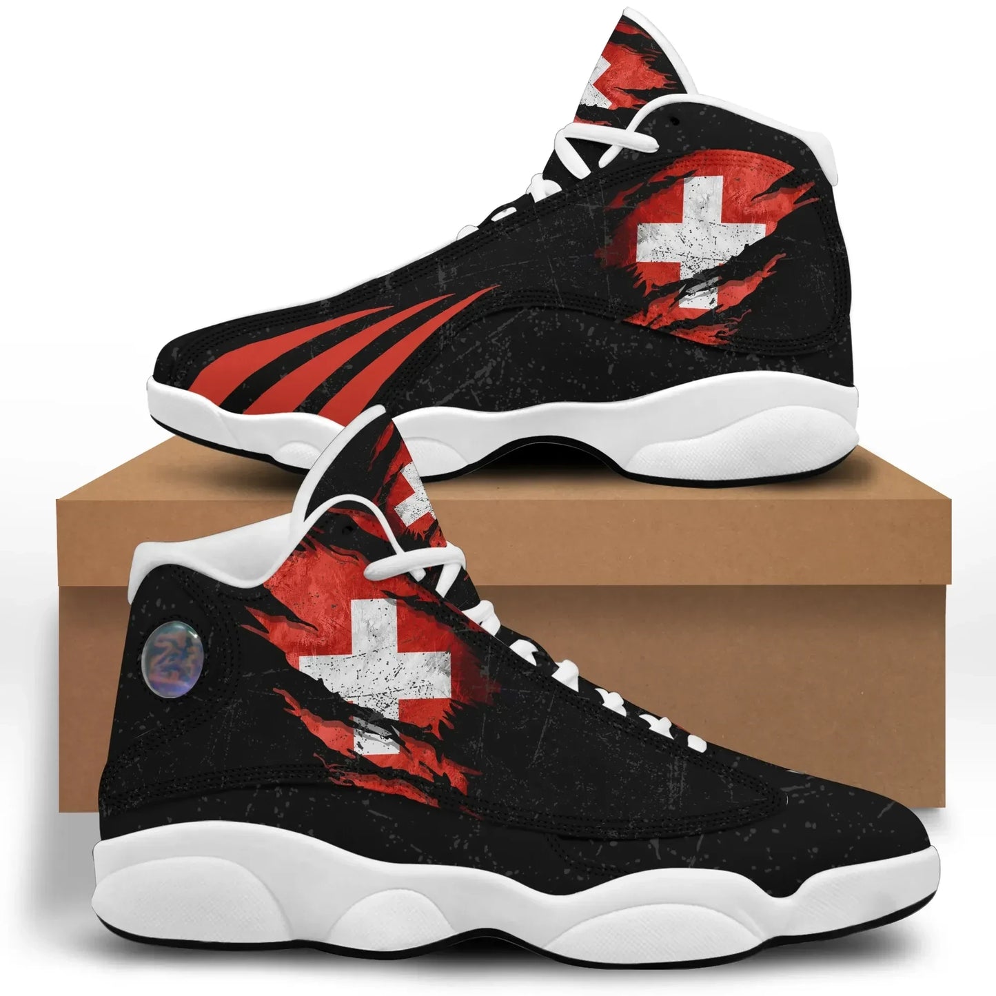 Switzerland In Me High Top Sneakers Shoes Special Grunge Style