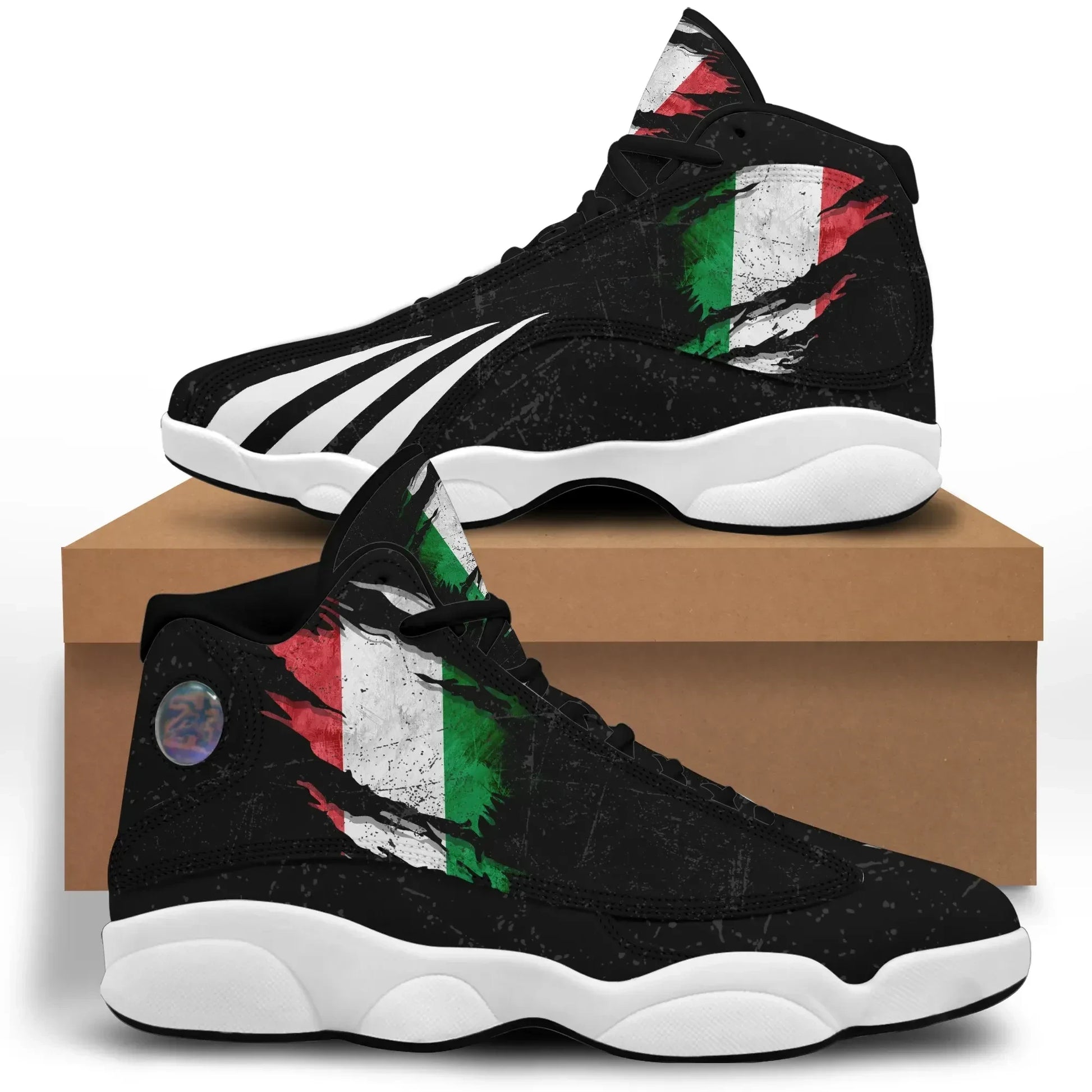 Italy In Me High Top Sneakers Shoes Special Grunge Style