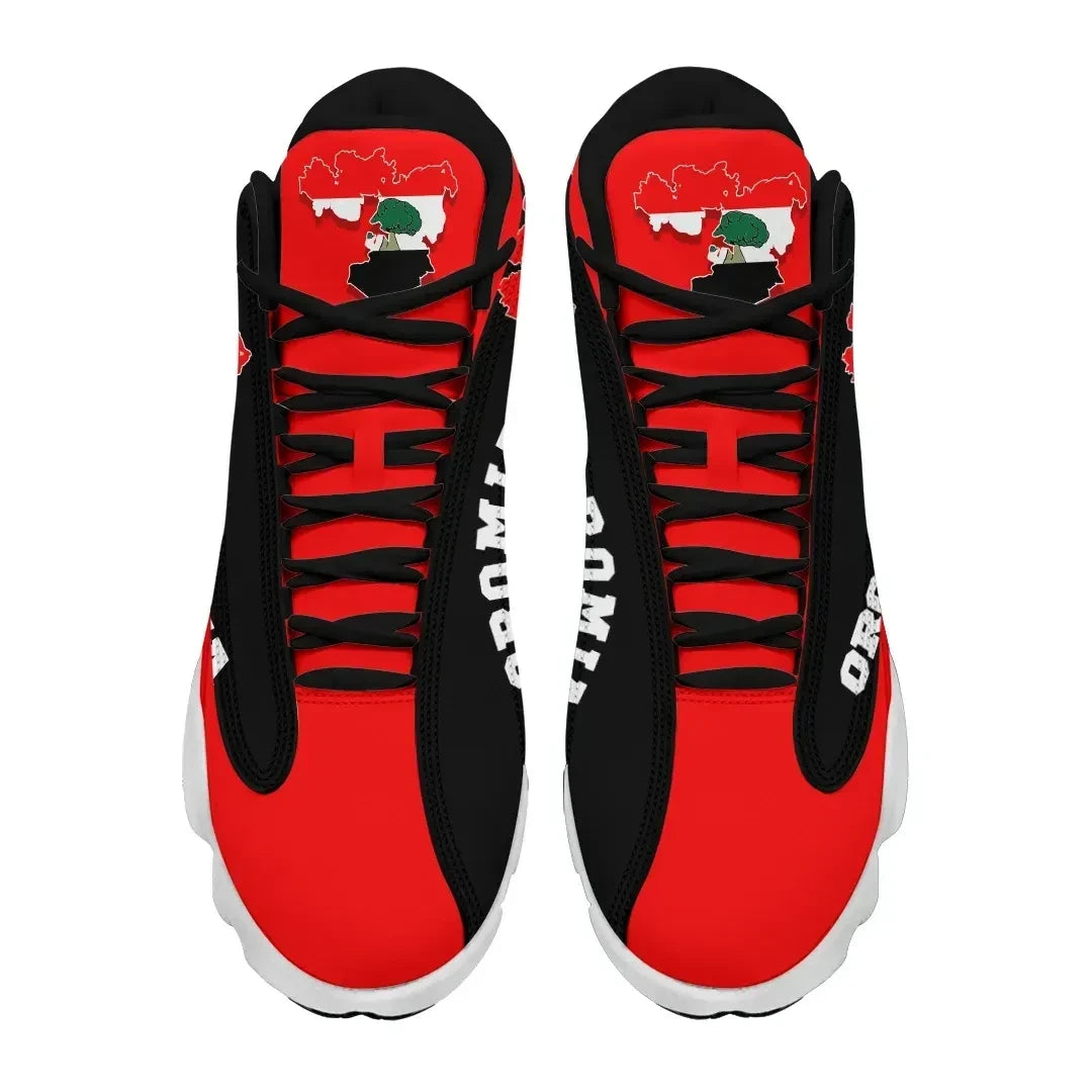 Oromia Flag Maps High Top Sneakers Shoes