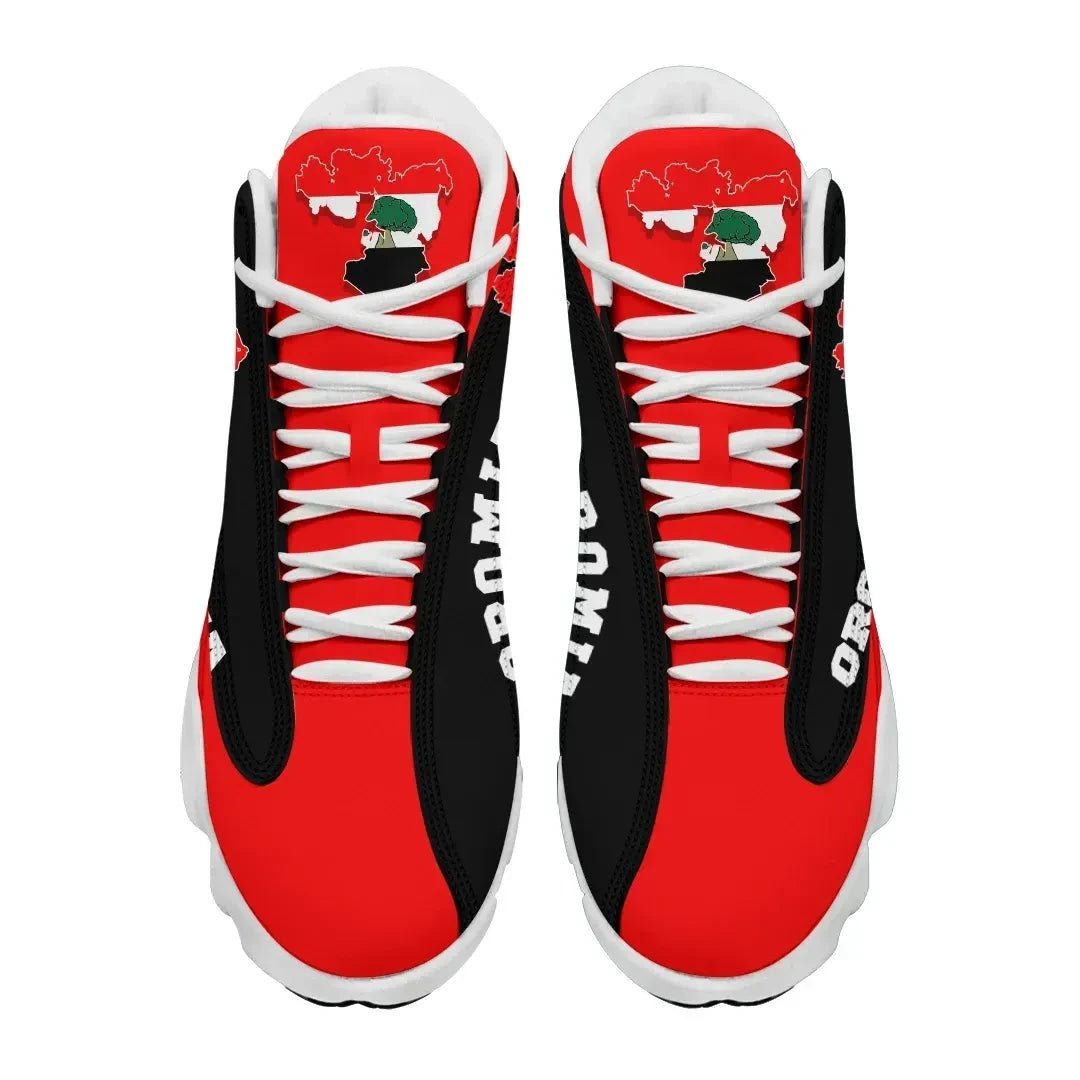 Oromia Flag Maps High Top Sneakers Shoes