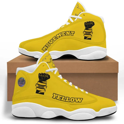 Oromo Yellow Movement High Top Sneakers Shoes