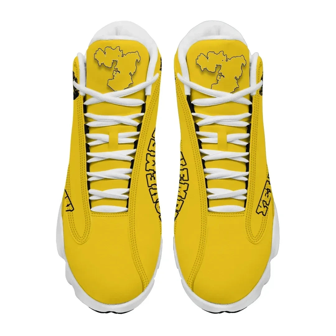 Oromo Yellow Movement High Top Sneakers Shoes
