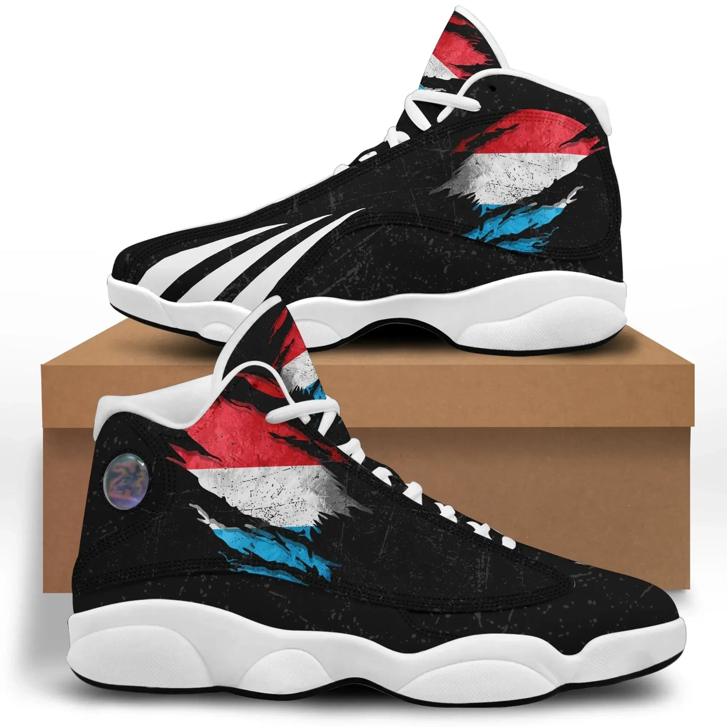 Luxembourg In Me High Top Sneakers Shoes Special Grunge Style