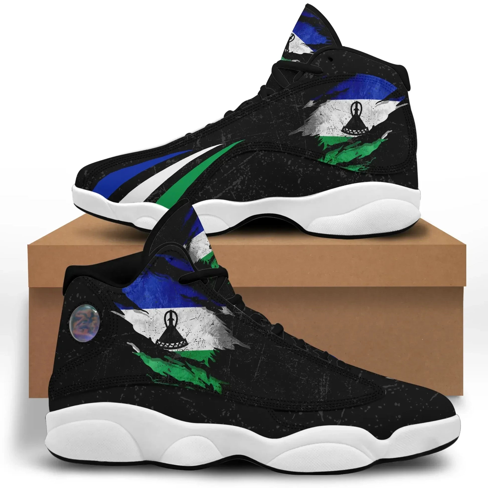 Lesotho In Me High Top Sneakers Special Grunge Style