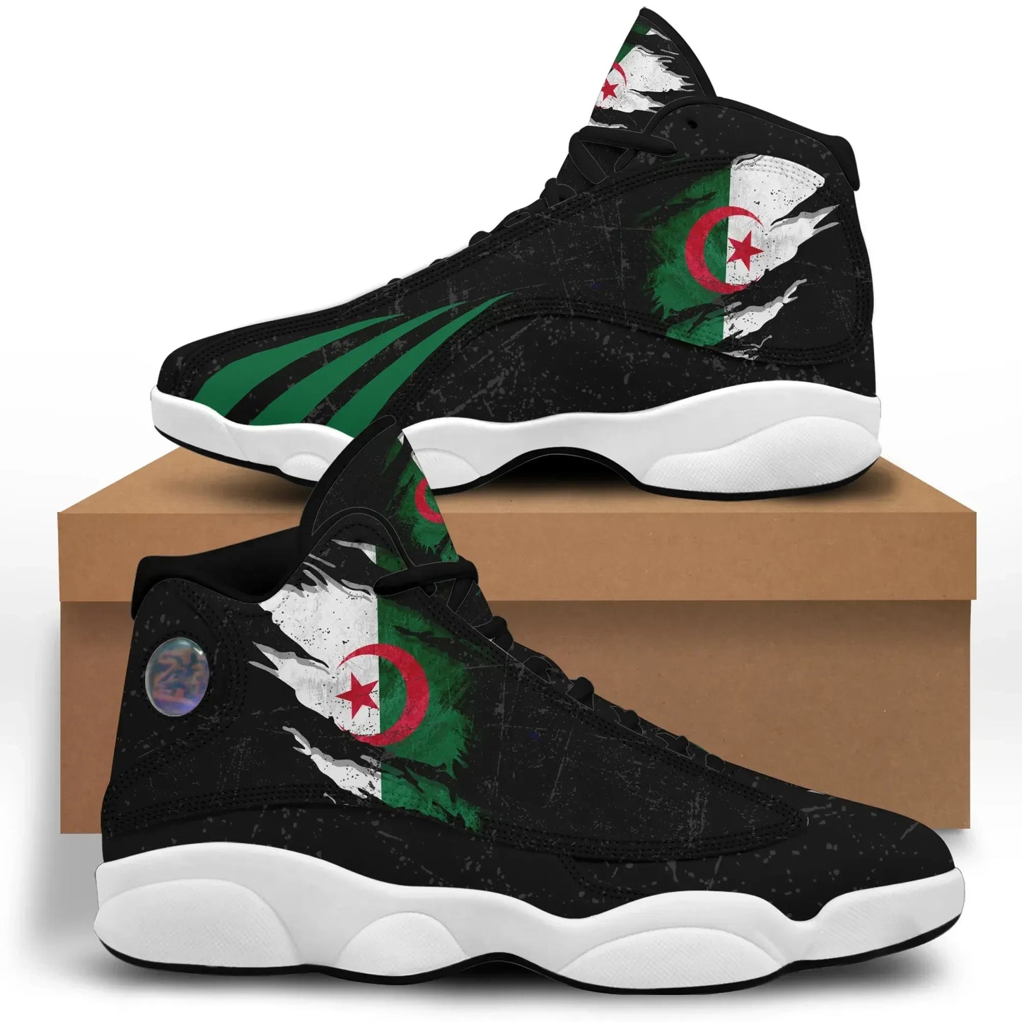 Algeria In Me High Top Sneakers Special Grunge Style