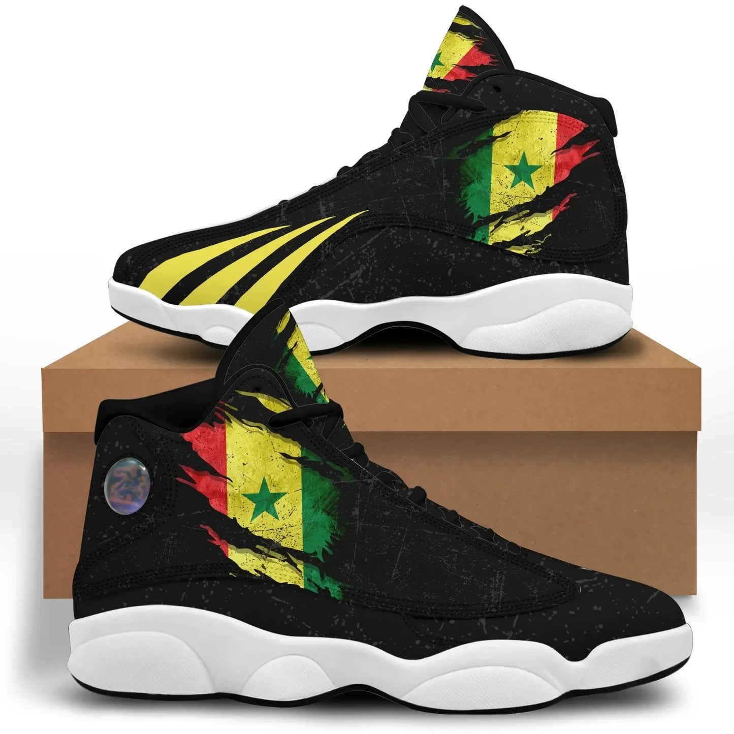 Senegal In Me High Top Sneakers Special Grunge Style