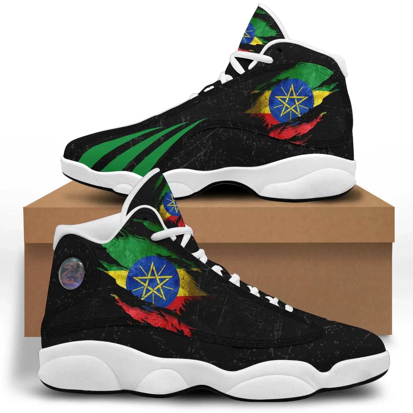 Ethiopia In Me High Top Sneakers Special Grunge Style