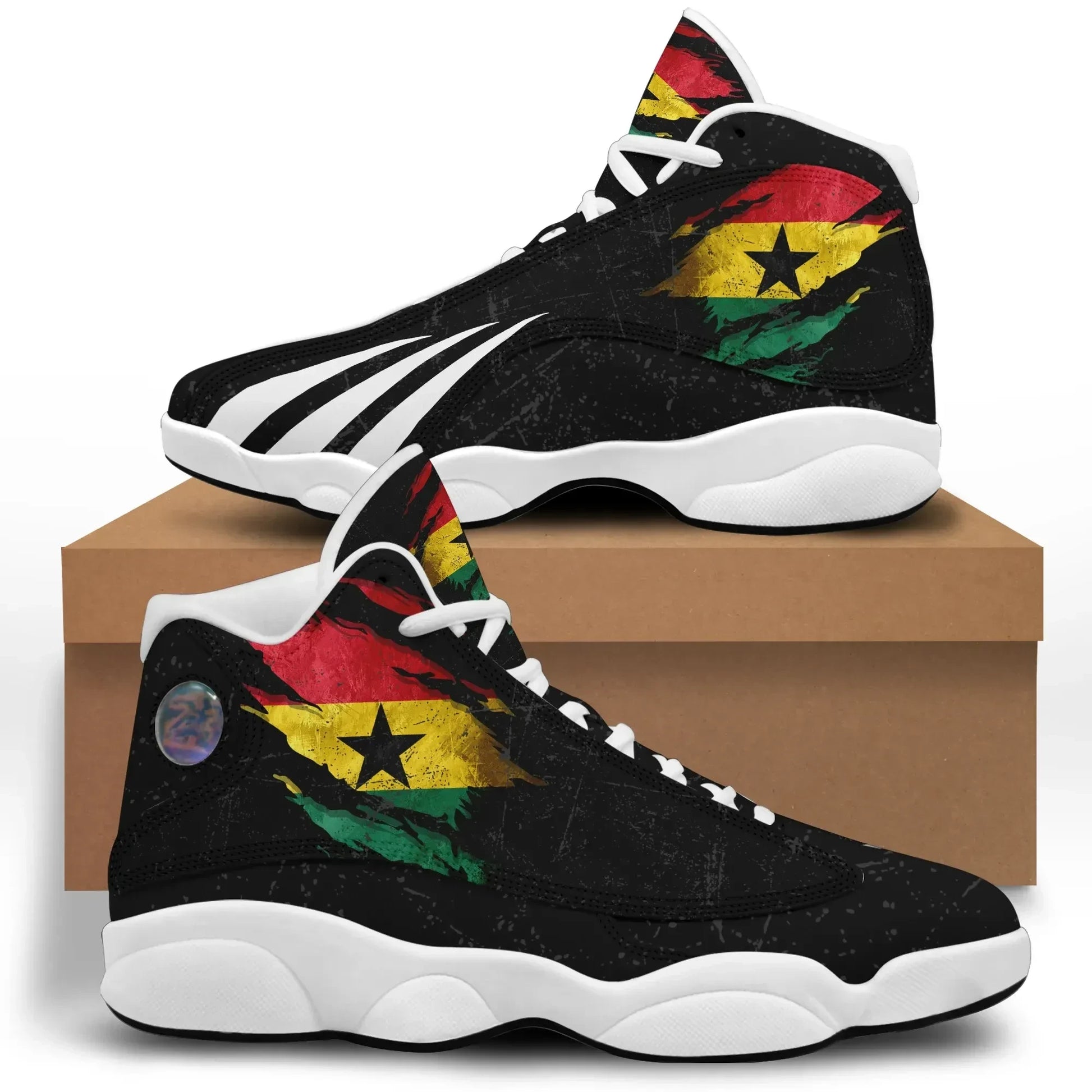Ghana In Me High Top Sneakers Special Grunge Style