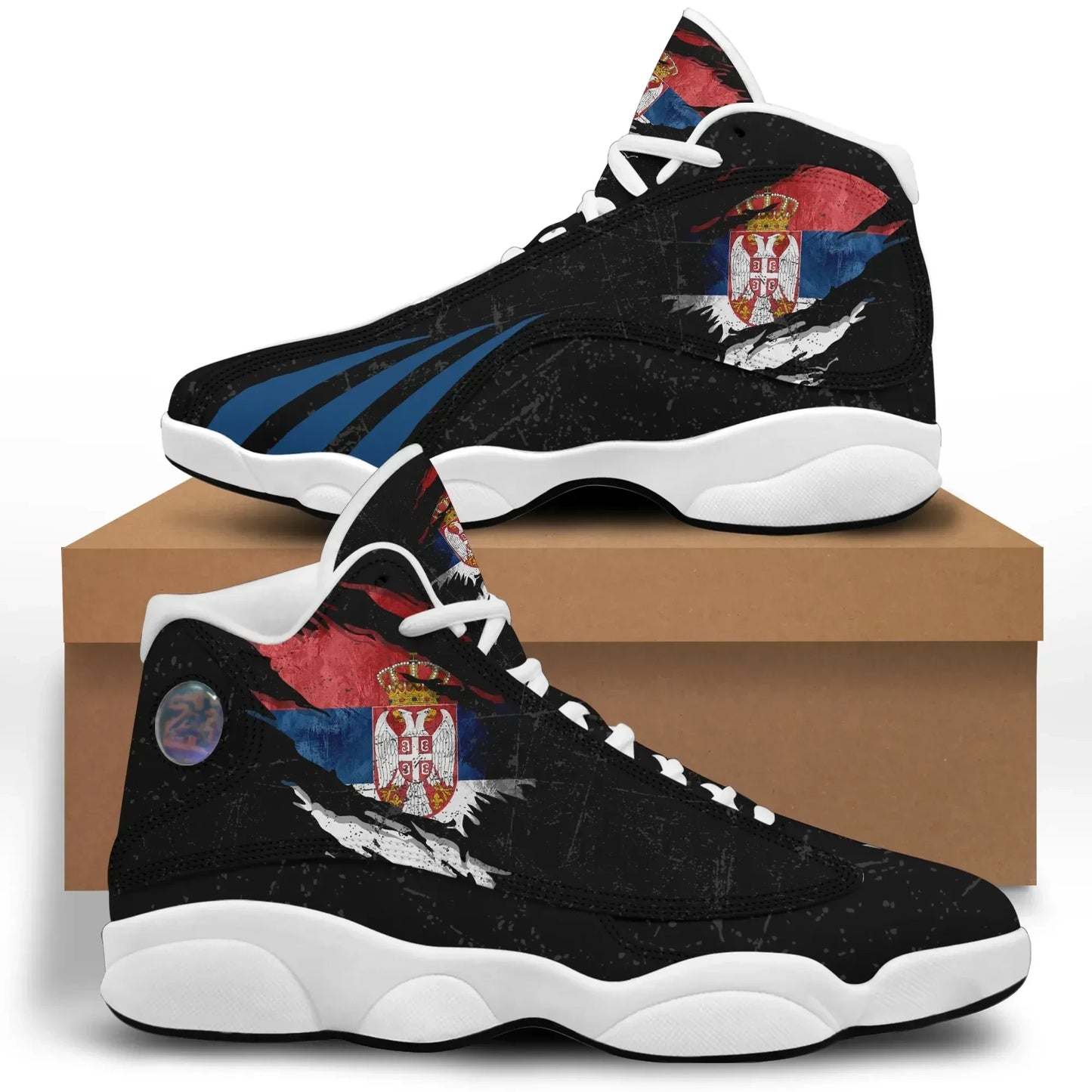 Serbia In Me High Top Sneakers Shoes Special Grunge Style