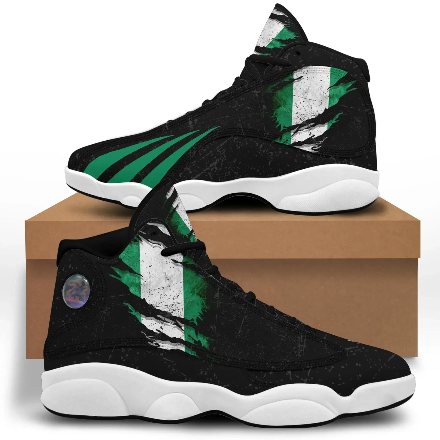 Nigeria In Me High Top Sneakers Special Grunge Style