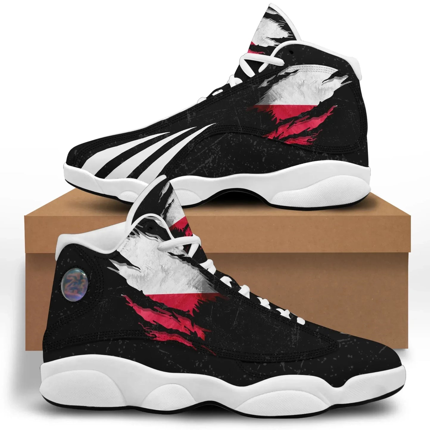 Poland In Me High Top Sneakers Shoes Special Grunge Style