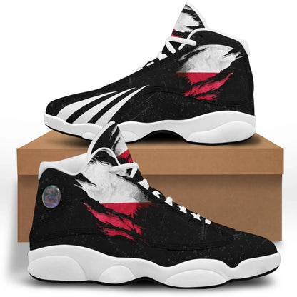 Poland In Me High Top Sneakers Shoes Special Grunge Style