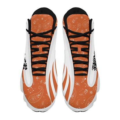 Hoover Gang High Top Sneaker Orange Bandana Pattern