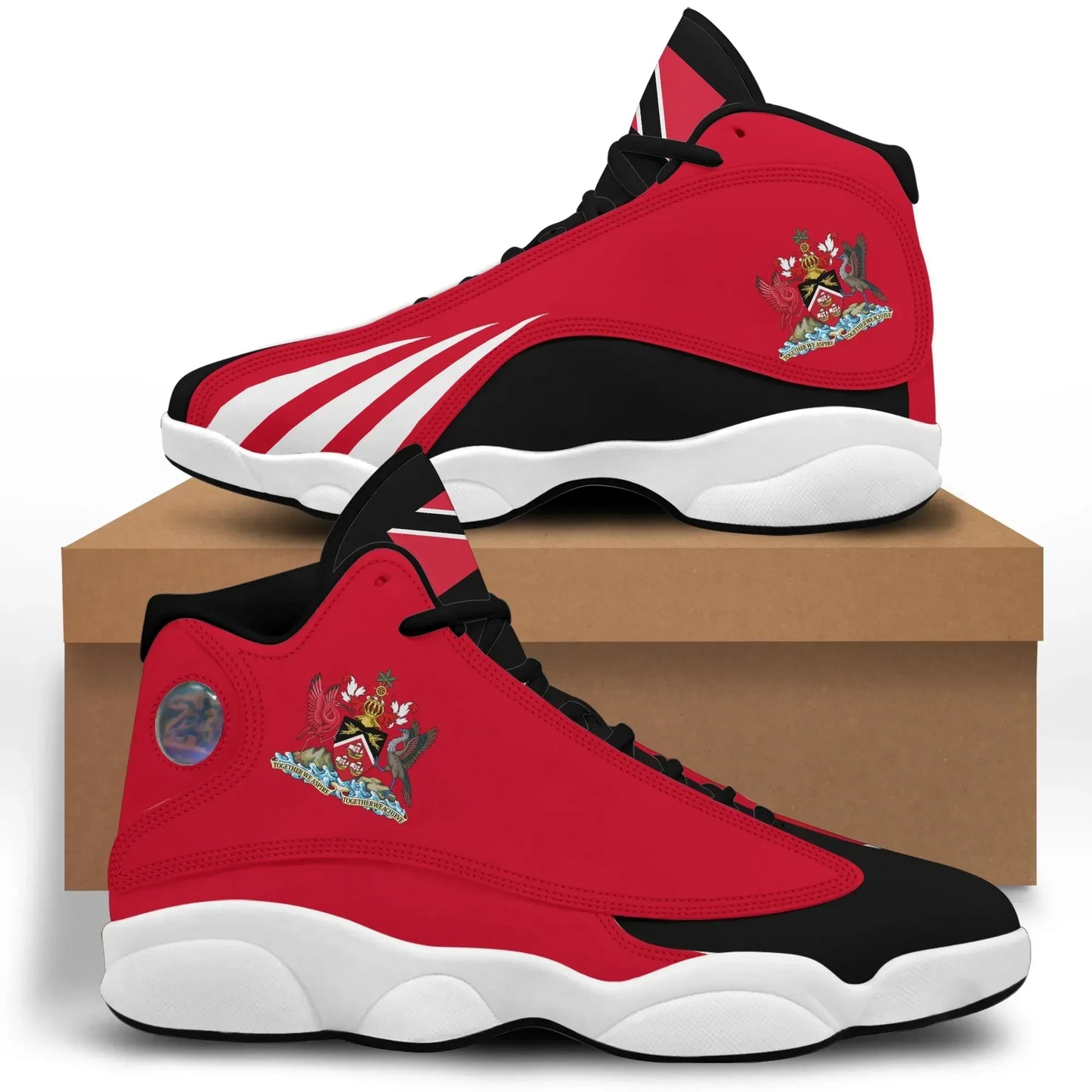 Trinidad & Tobago Flag High Top Sneakers Shoes Women's Men's