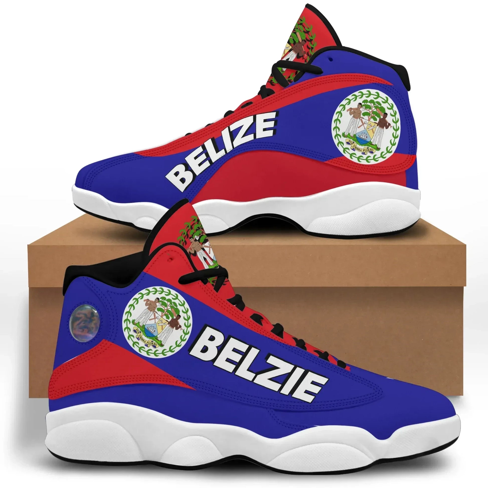 Belize High Top Sneakers Shoes Women's Men's Special Flag