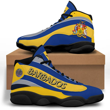 Barbados High Top Sneakers Shoes Women's Men's Special Flag