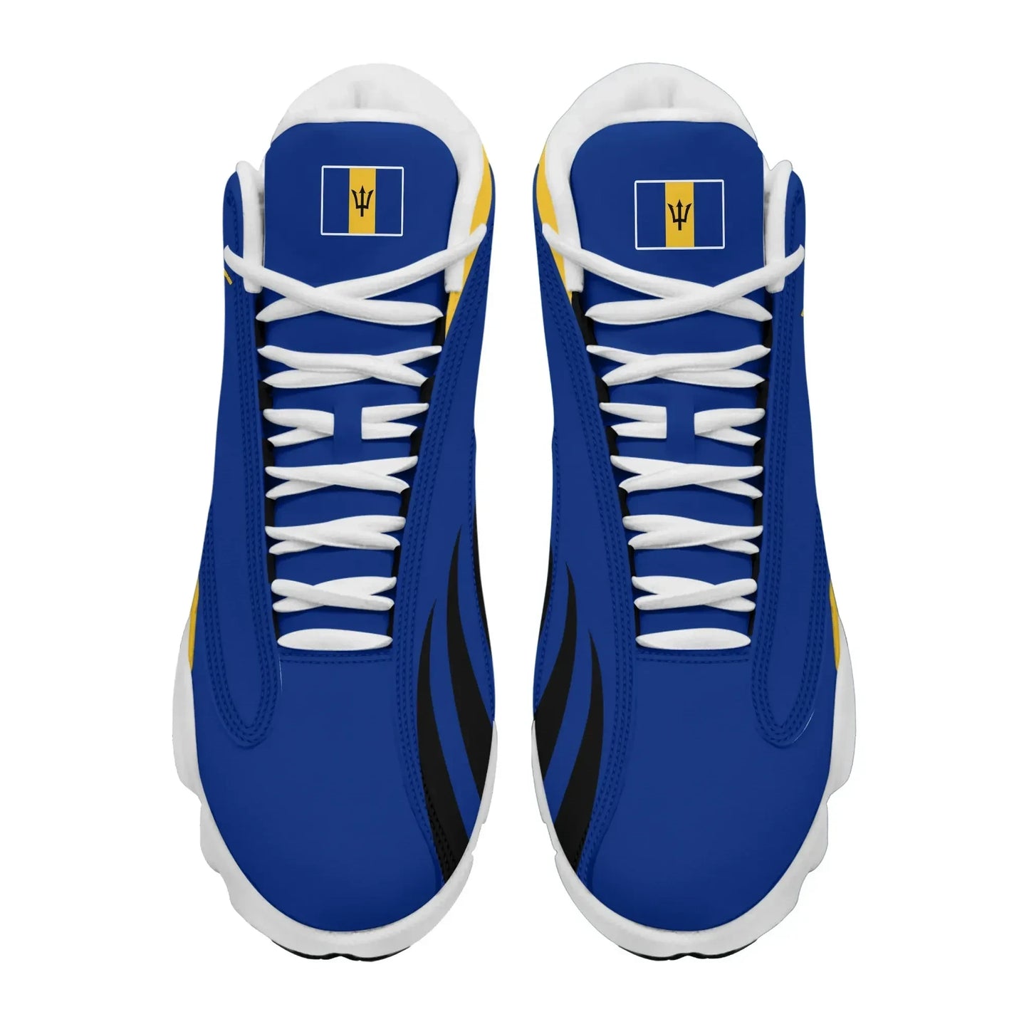 Barbados Flag High Top Sneakers Shoes Women's Men's