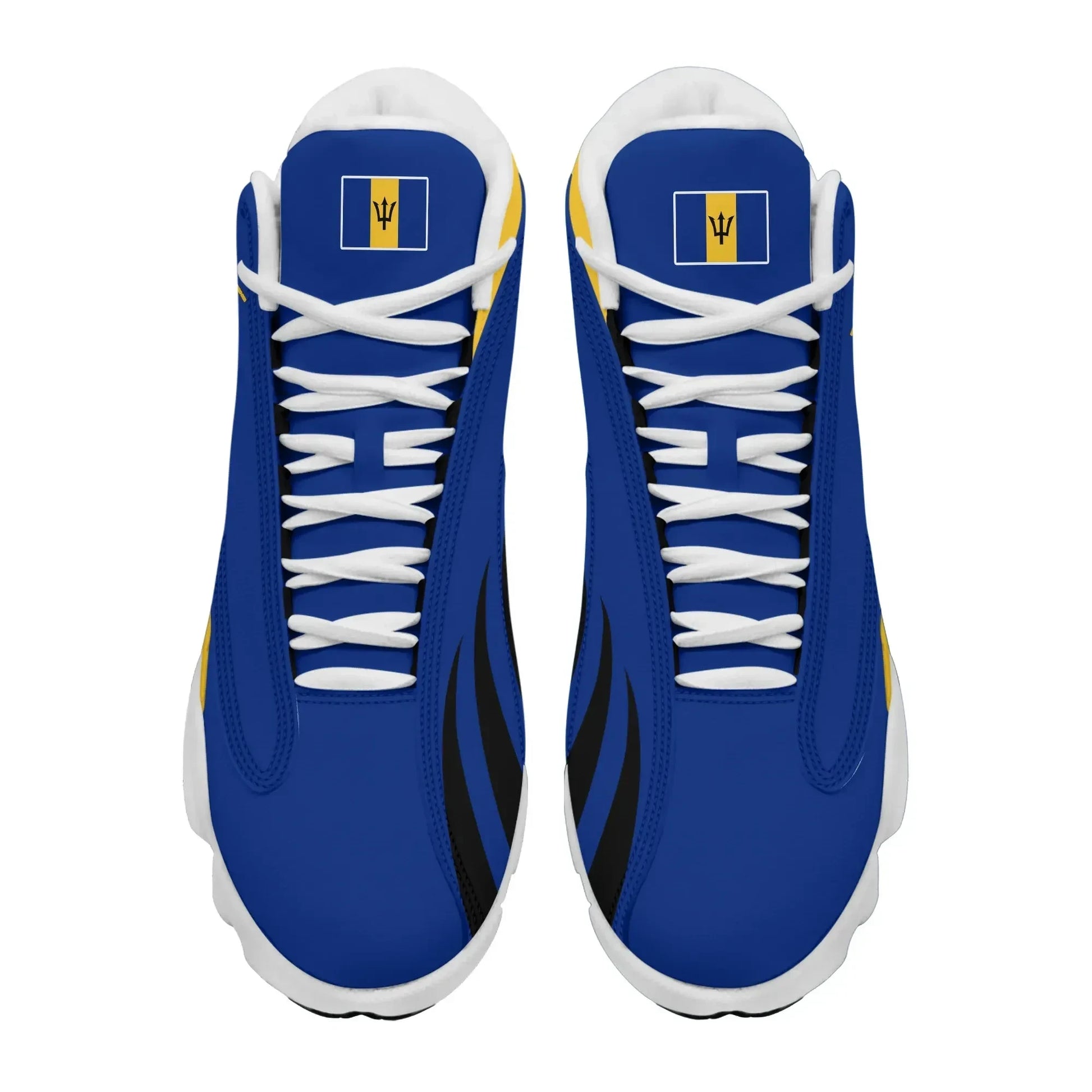 Barbados Flag High Top Sneakers Shoes Women's Men's